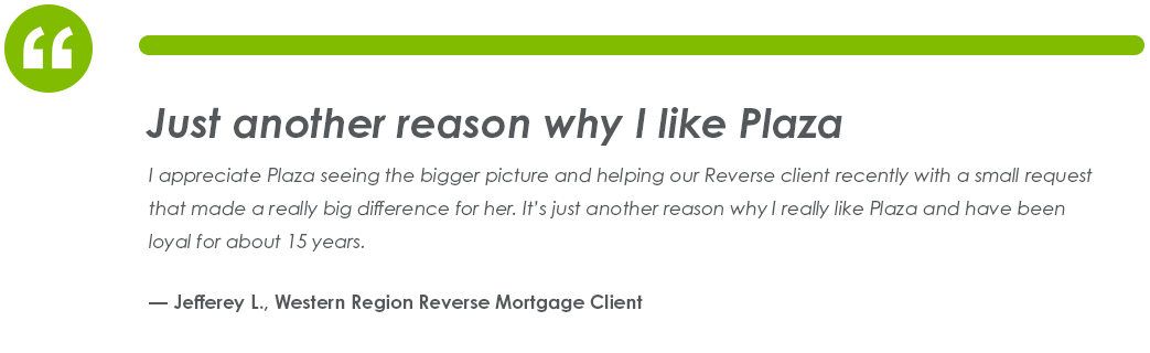 Testimonial from Jefferey L., Western Region Reverse Mortgage Client